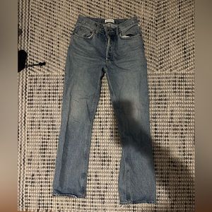 Agolde mid rise relaxed boot size 25